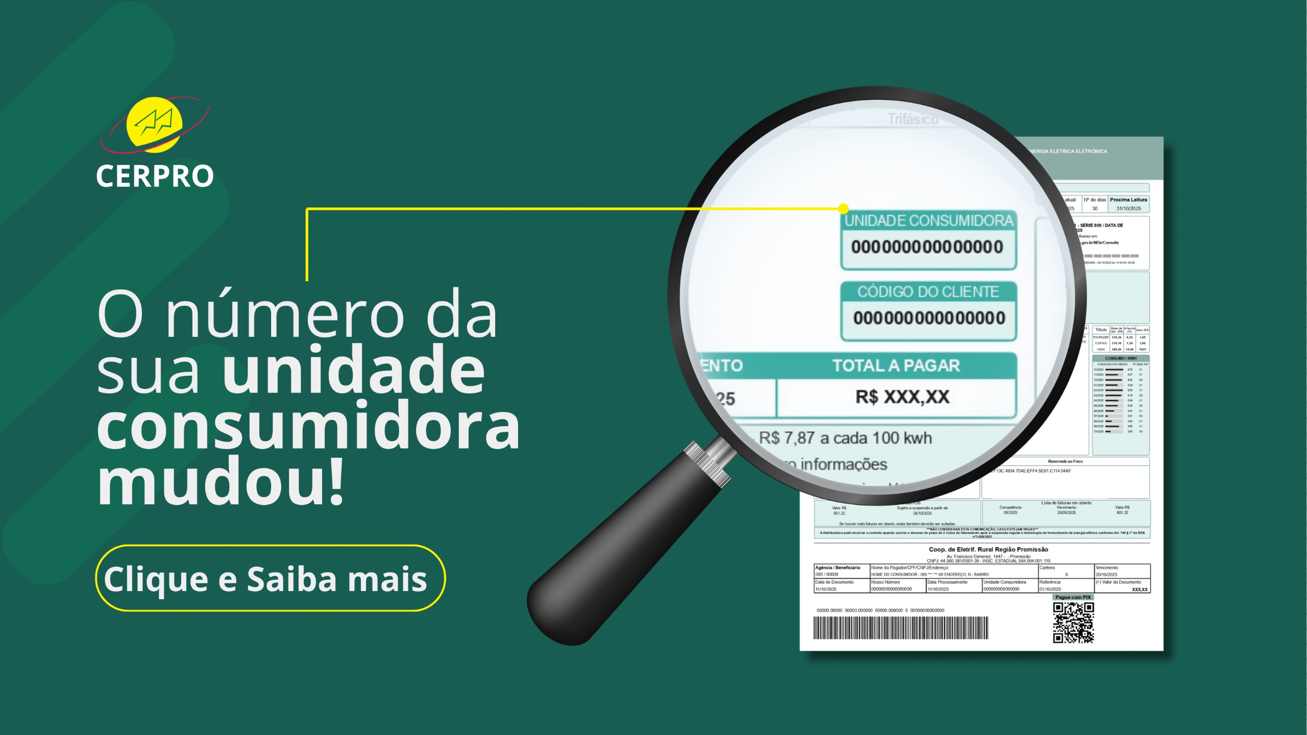 O Número da sua Unidade Consumidora mudou!